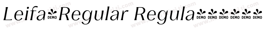 Leifa-Regular Regula字体转换